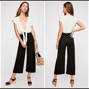 ❤️NWT Free People Patti Pants Cropped Black Size 25